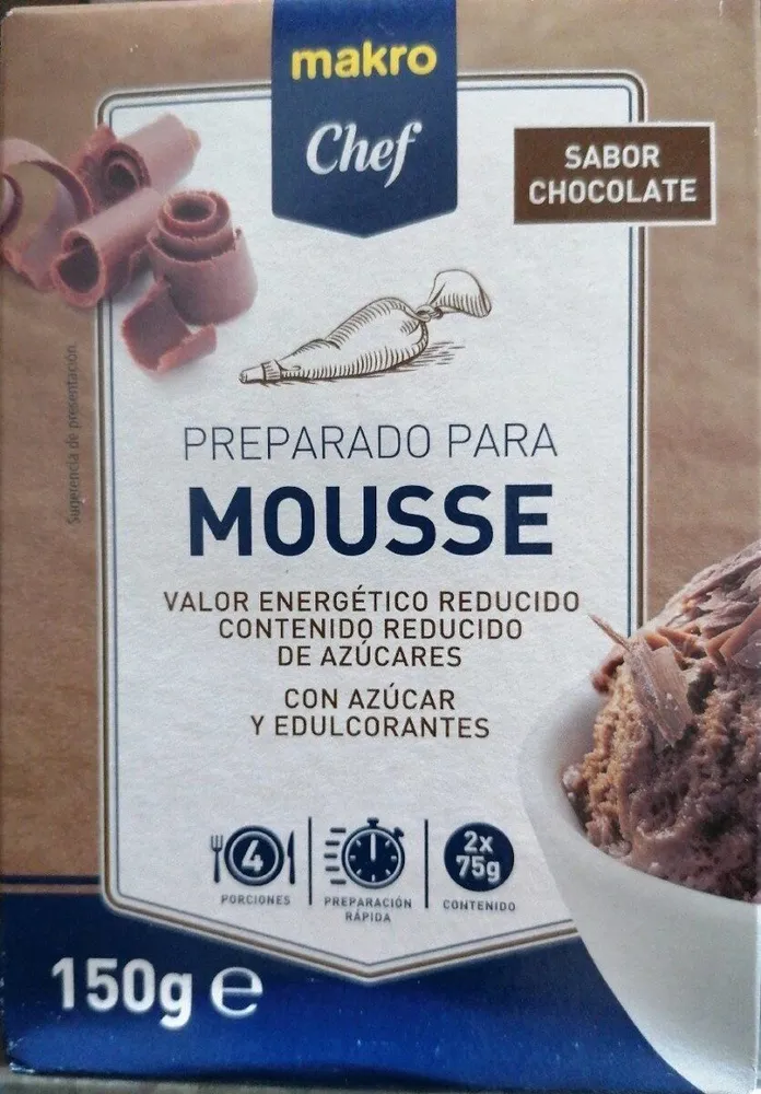Preparado para Mousse sabor chocolate