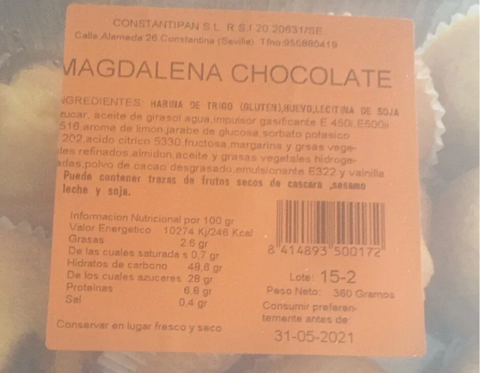 Magdalena chocolate