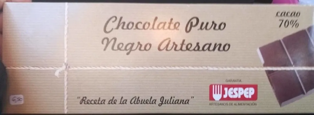 Chocolate puro negro artesano