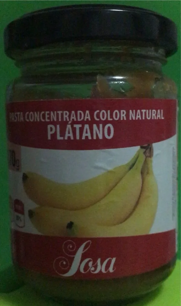 Pasta concentrada color natural Plátano