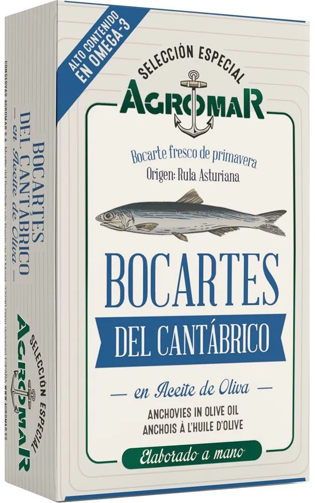 Bocartes del cantábrico en aceite de oliva