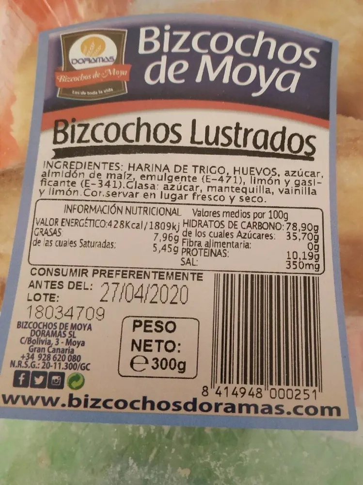 Bizcochos lustrados