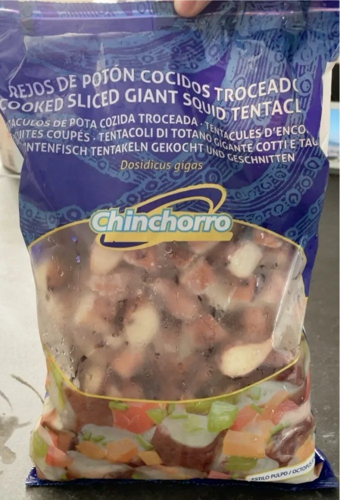Cooked sliced squid