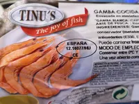 Gamba cocida salada
