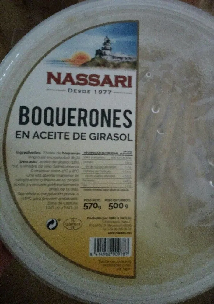 BOQUERONES EN ACEITE DE GIRASOL