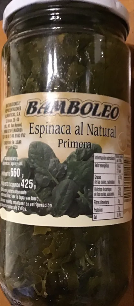 Espinaca natural