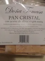 Pan Cristal con aceite de oliva virgen extra.