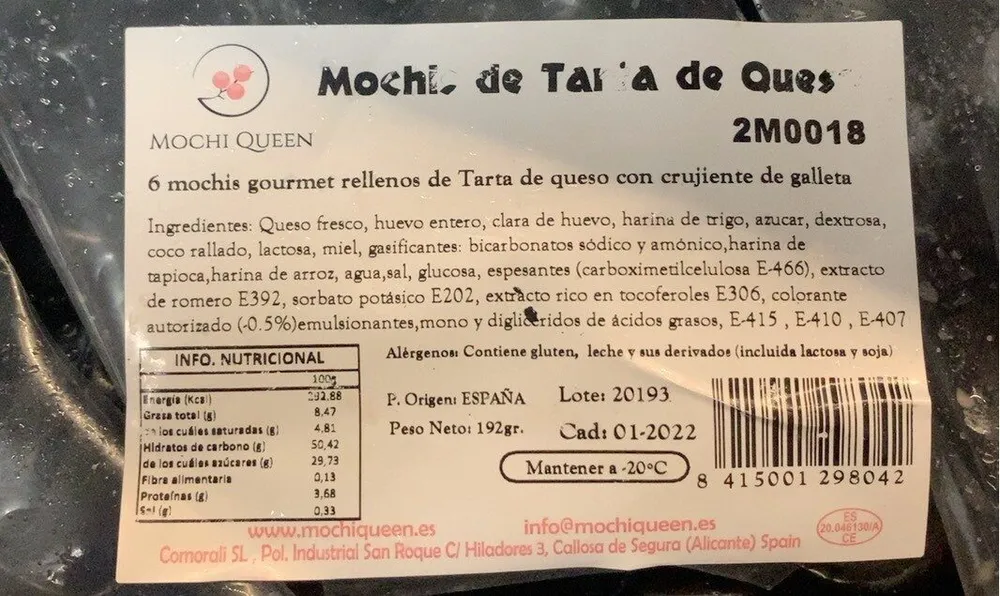 Mochi tarta de queso