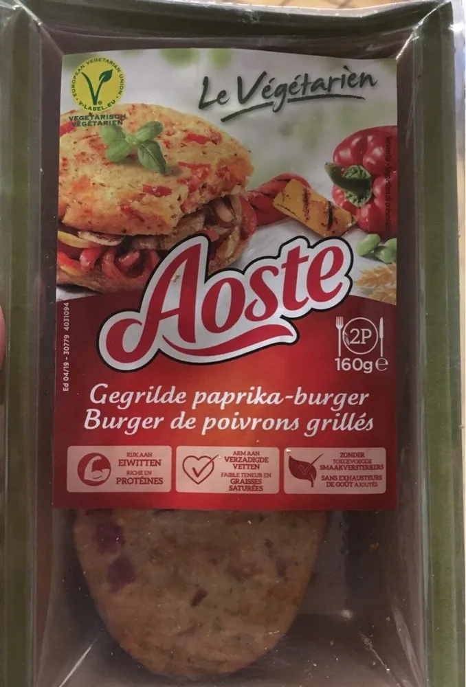 Burger de poivrons grillés
