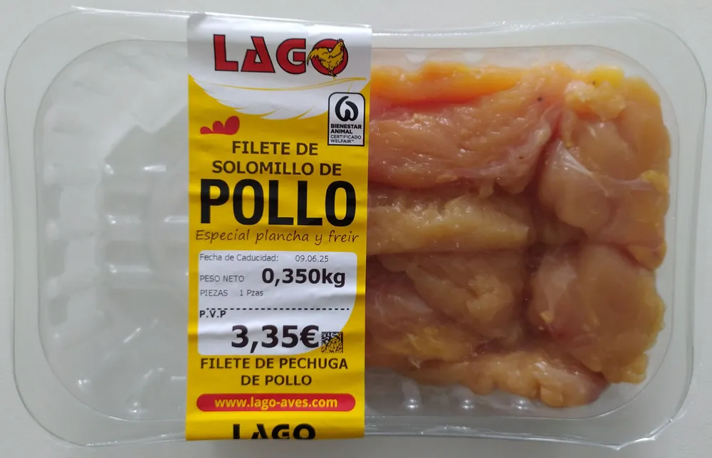 Filete de solomillo de pollo. Especial plancha y freir.