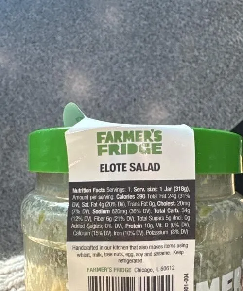 Farmers fridge elote salad