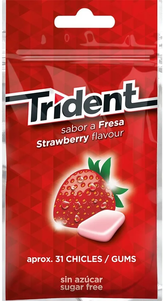 Chicles sabor a fresa sin azúcar