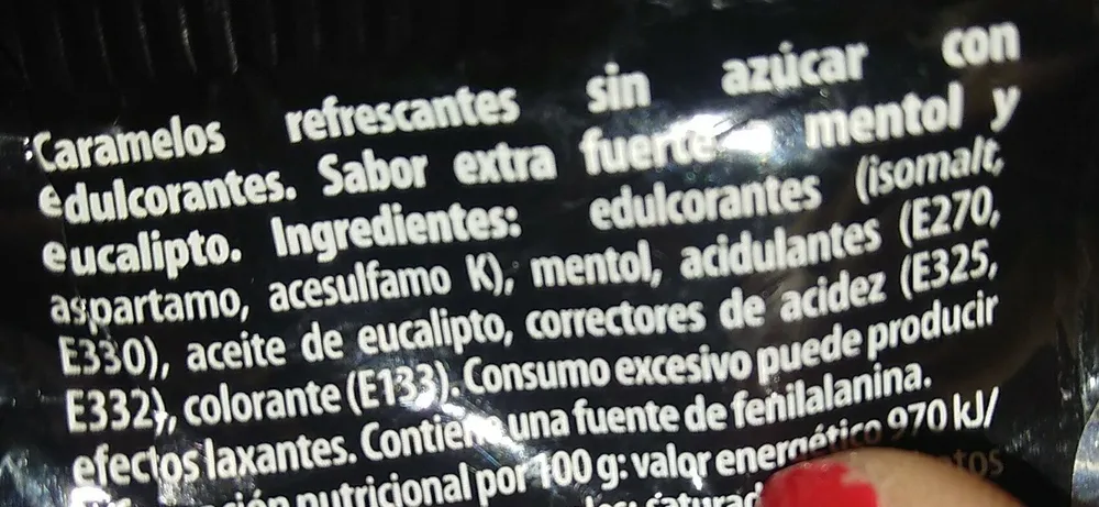 Cool caramelo extra fuerte sin azúcar