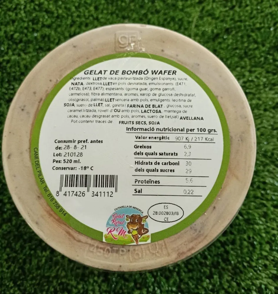 Helado de bombón wafer