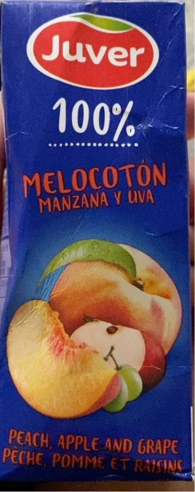 Zumo de melocotón manzana y uva