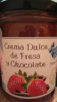 Crema dulce de fresa y chocolate