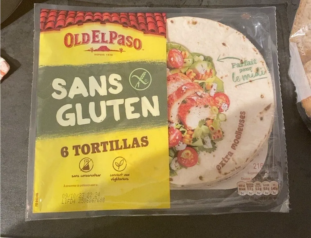 6 Tortillas sans gluten