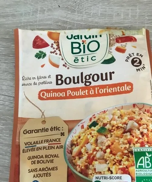 Boulgour quinoa poulet à l’orientale