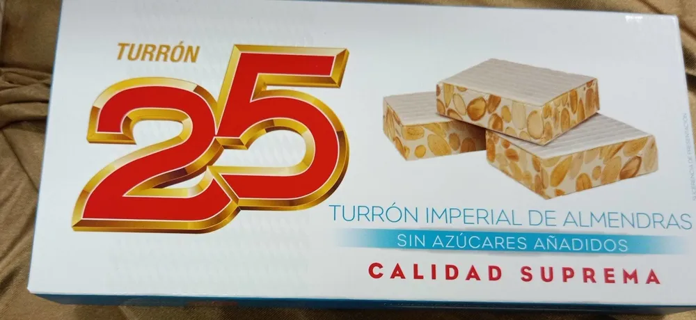 Turrón Imperial de Almendras sin azúcares añadidos