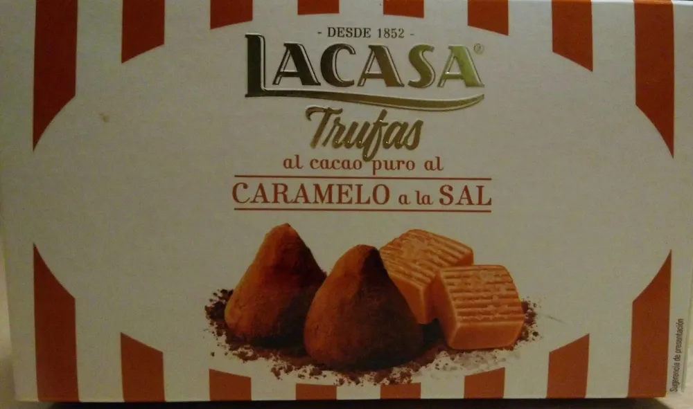 Trufas al cacao puro al caramelo a la sal