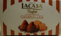Trufas al cacao puro al caramelo a la sal