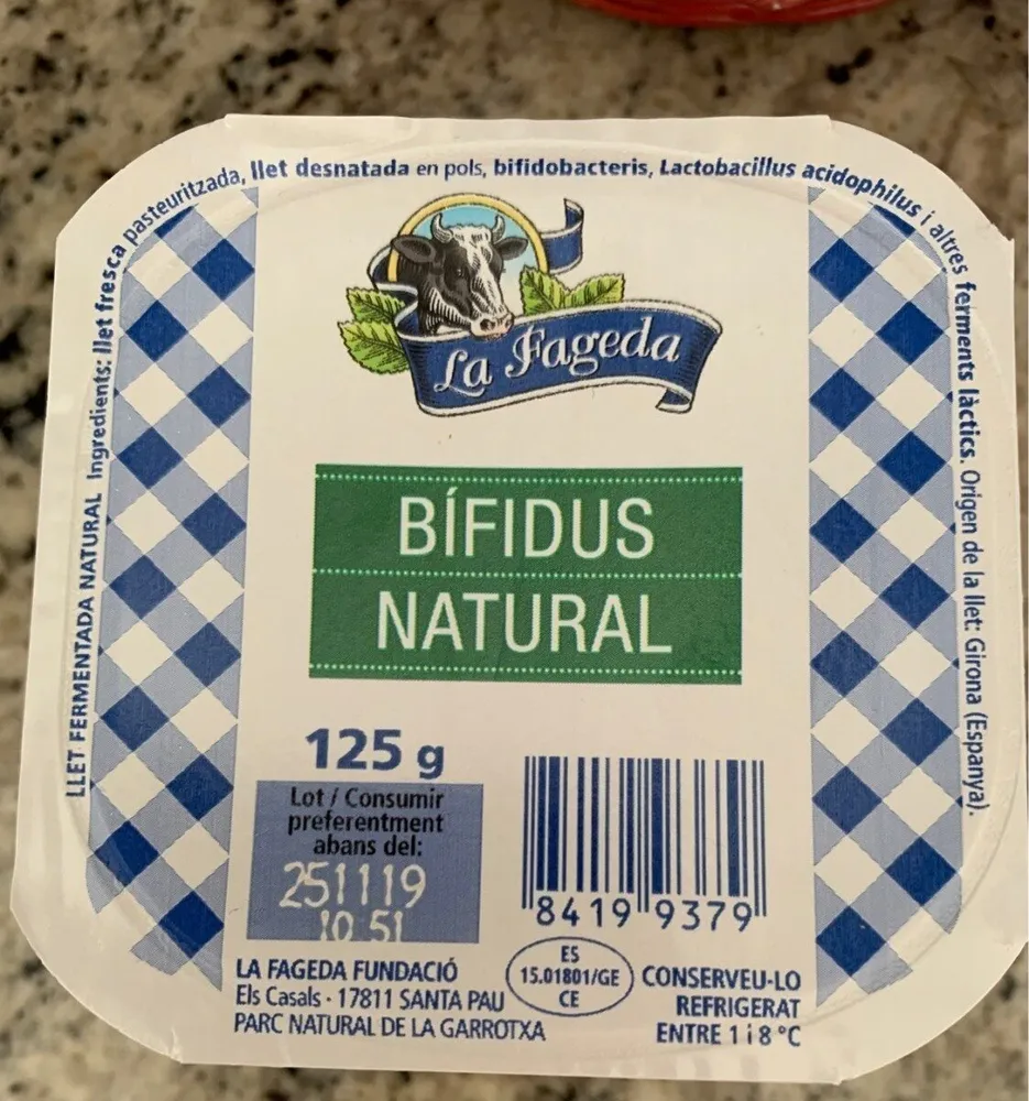 Yogurt bifidus natural