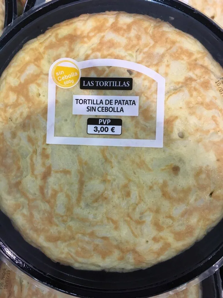 Tortilla patata sin cebolla