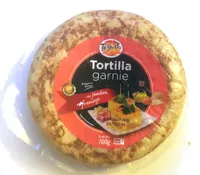 Tortilla garnie au jambon et fromage