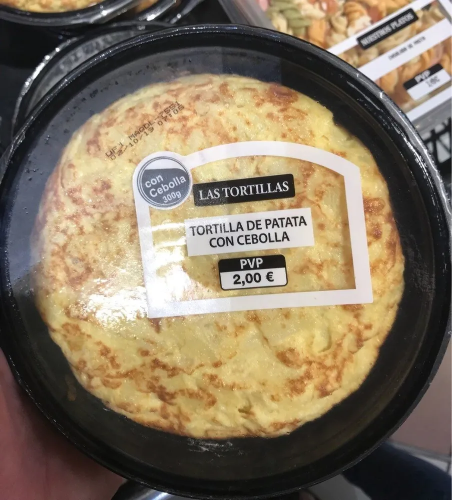 Tortilla de patata con cebolla