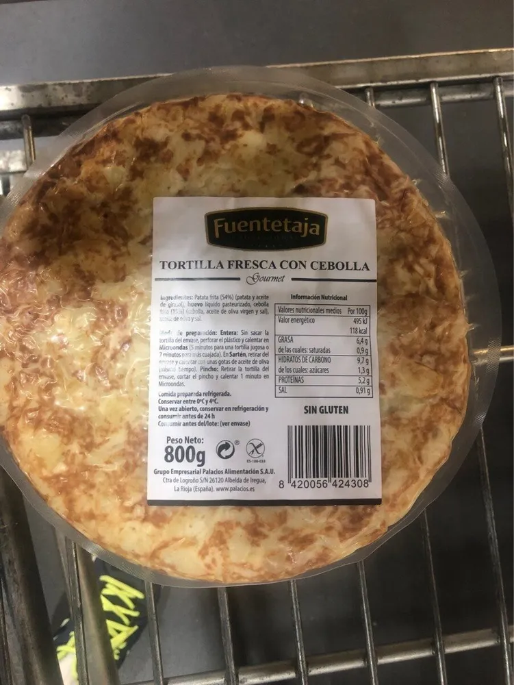 Tortilla Fresca con Cebolla