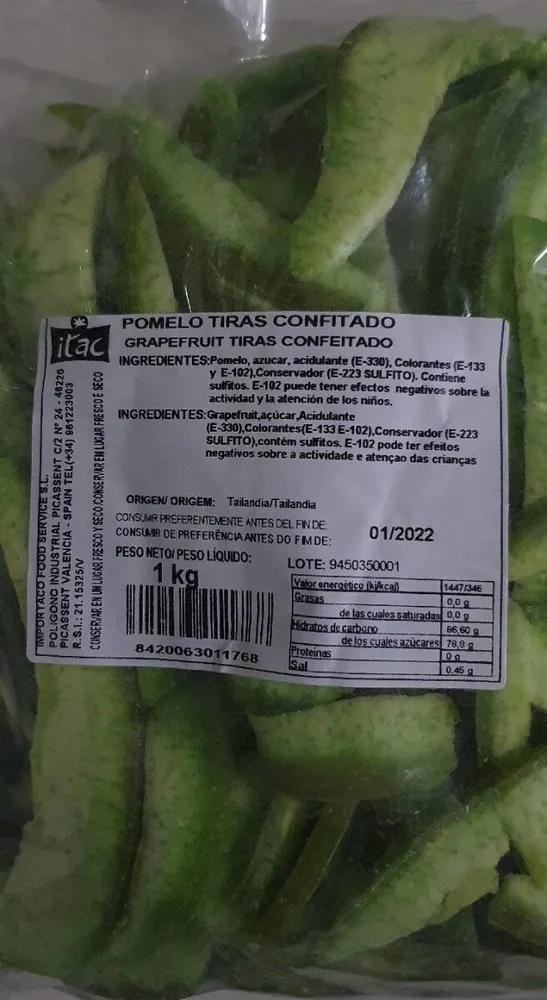 Pomelo confitado