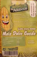 Maíz Dulce Cocido