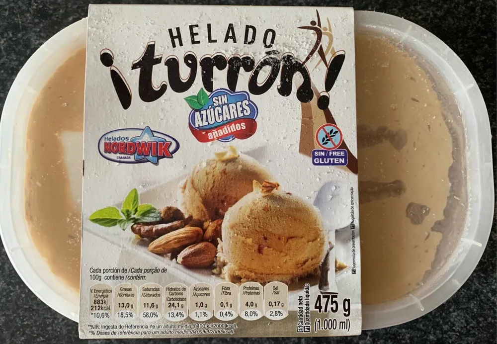 Helado turrón