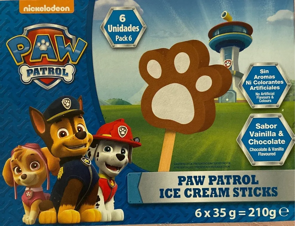 Paw Patrol ice cream sticks
