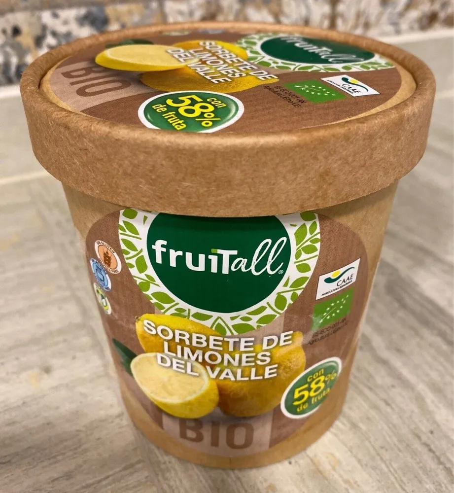 Sorbete de limones del valle