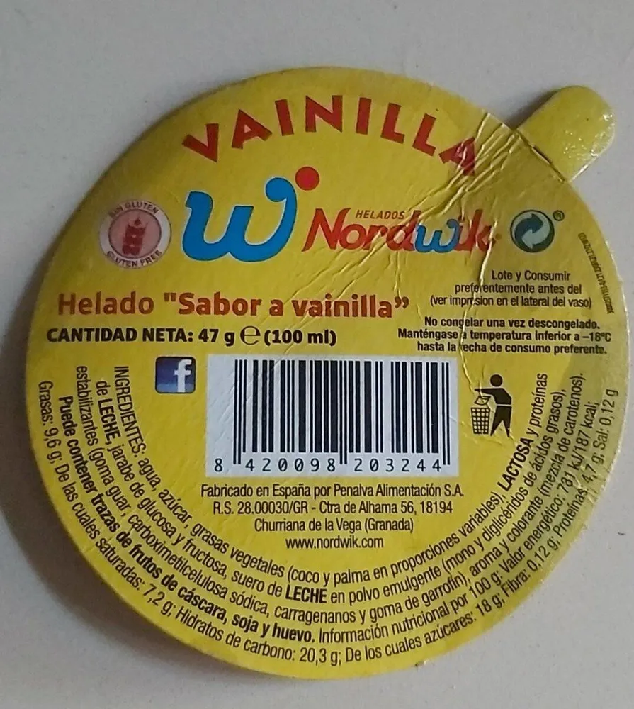 Helado vainilla 47g