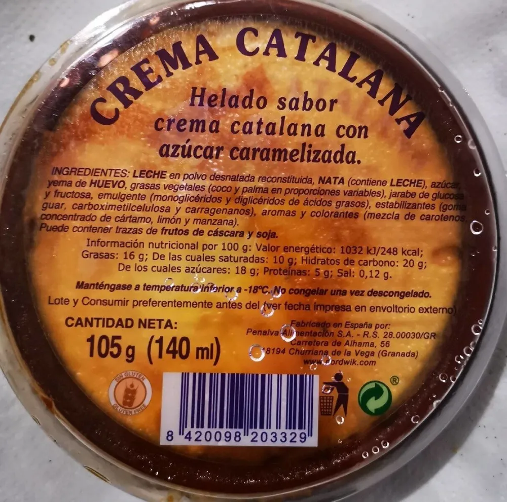 Crema Catalana helada