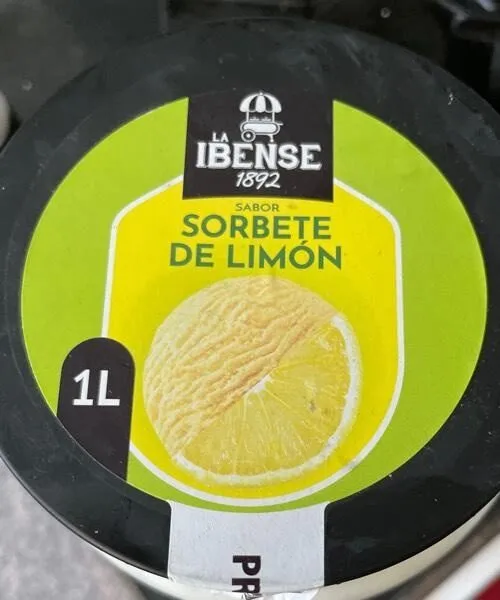 Helado sabor Sorbete de limón