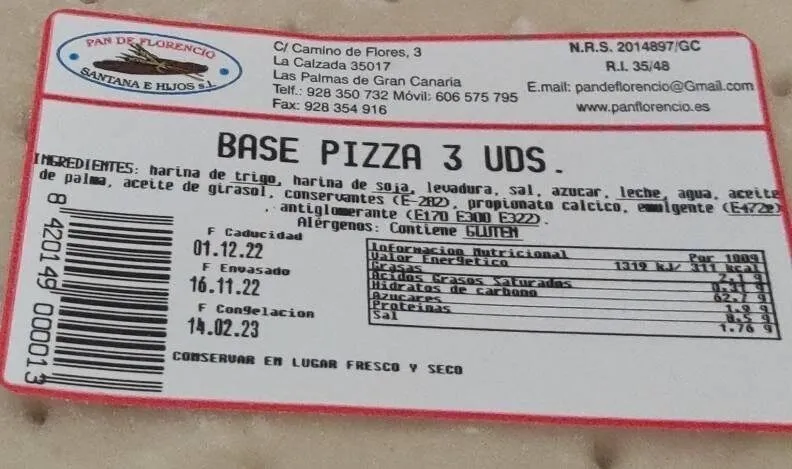 Base pizza