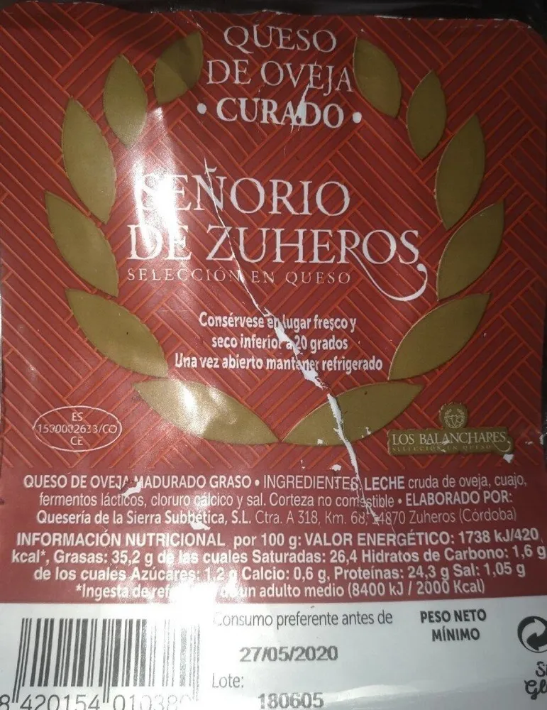 Queso de oveja curado