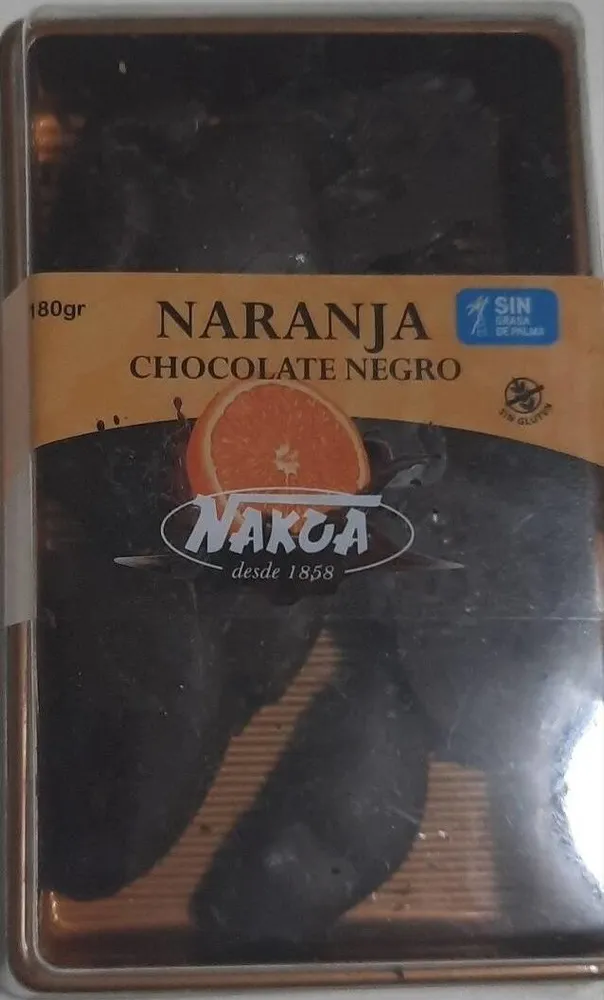 Naranja con chocolate negro