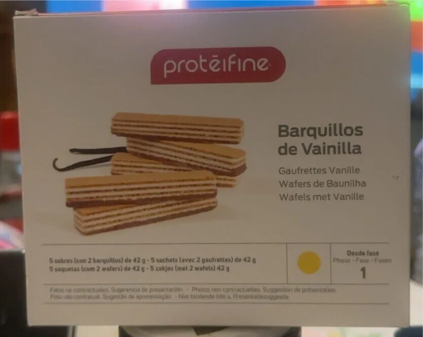 Barquillos de vainilla