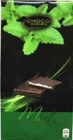 Mini tabletas de chocolate negro relleno sabor menta