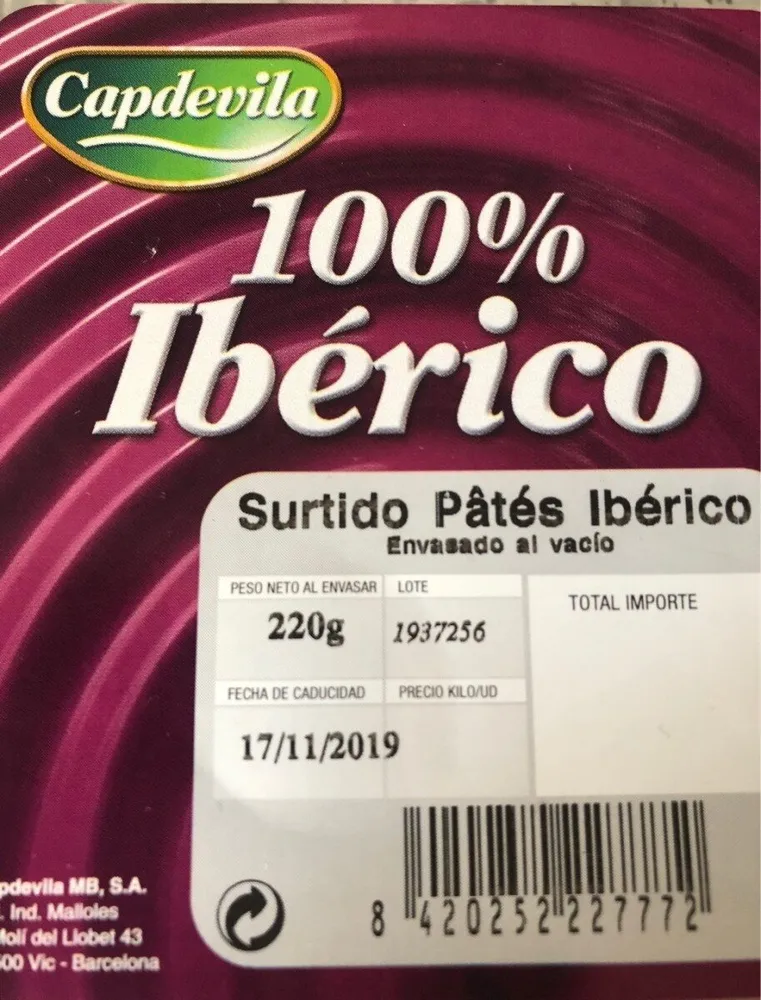Surtido Patés 100% ibérico