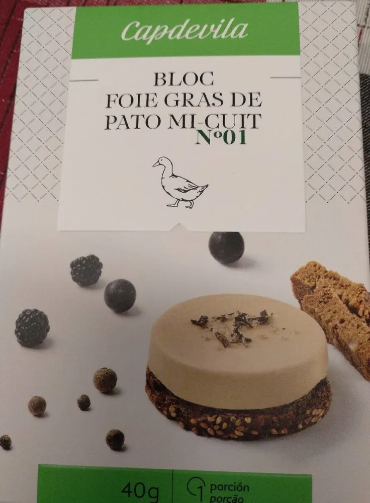 Bloc- Foie gras de pati mi-cuit n°1