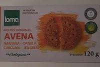 Galletas Integrales Avena Naranja - Curcuma - Canela - Jengibre