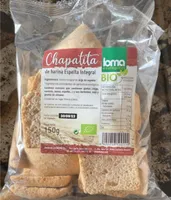Chapatita de harina integral de espelta