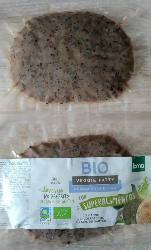 Bio veggie Patty Quinoa y Espirulina