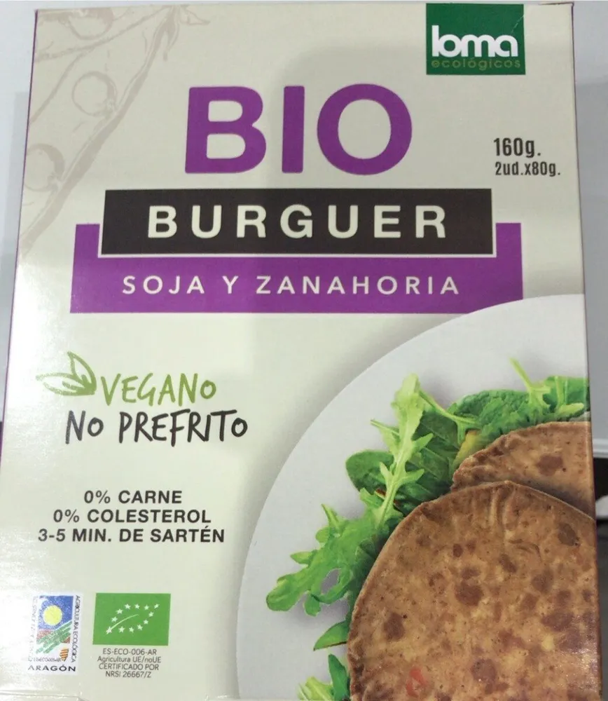 Bio burger soja y zanahoria