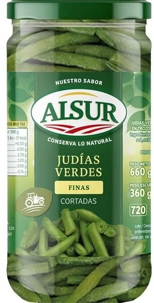 Judías verdes finas cortadas